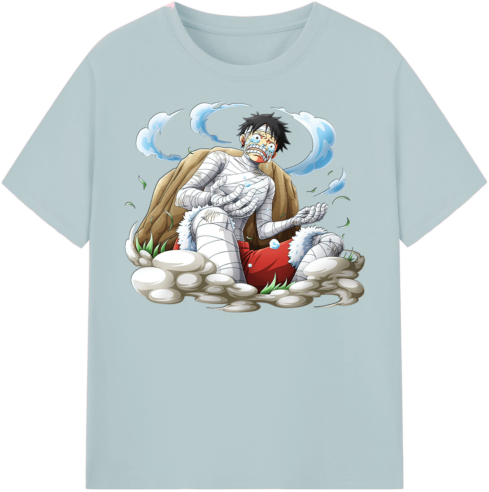 ワンピース モンキー・D・ルフィ ONE PIECE Monkey D. Luffy 綿100％半袖Tシャツ（フロントプリント）